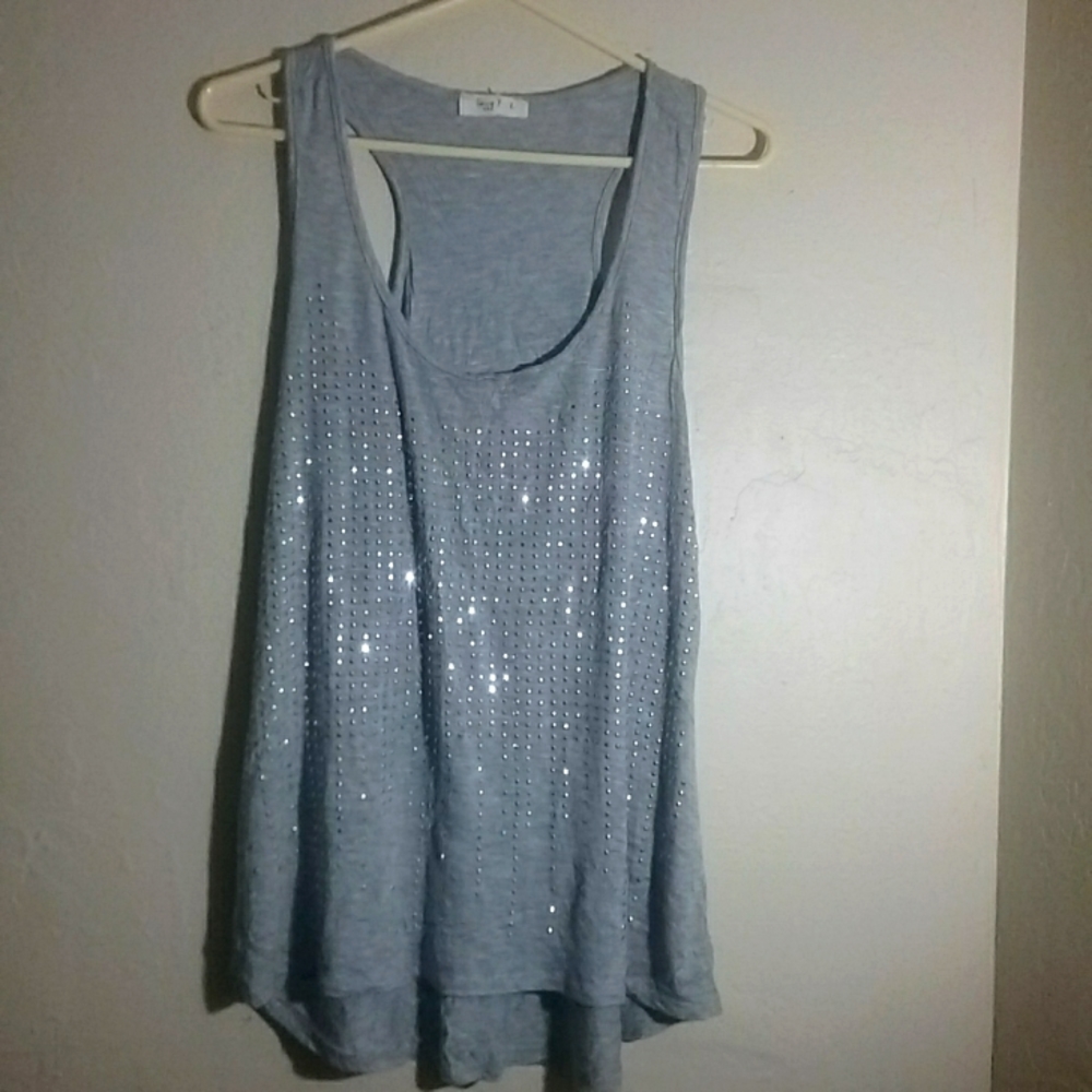 Gray Sparkly Tank Top